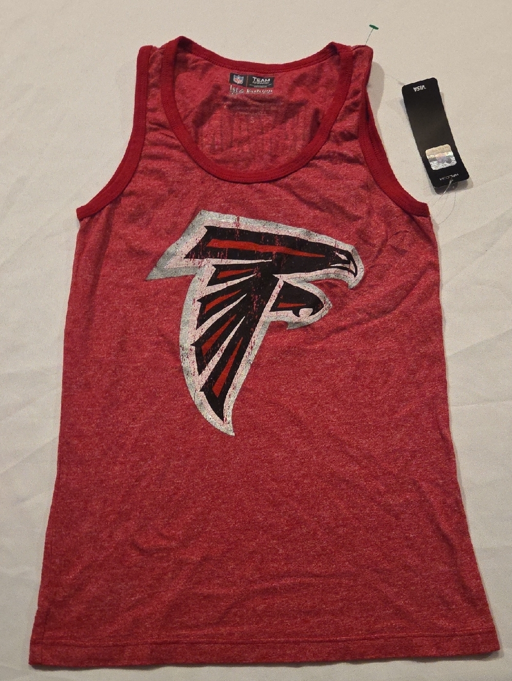 NFL Womens Red Atlanta Falcons Muscle Tee